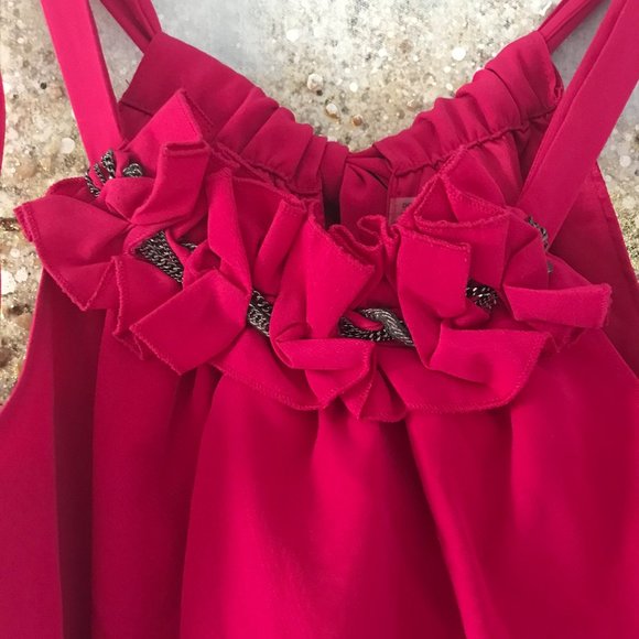 Tahari Krystal Halter Dress in Shocking Pink (NWT) - Picture 6 of 14
